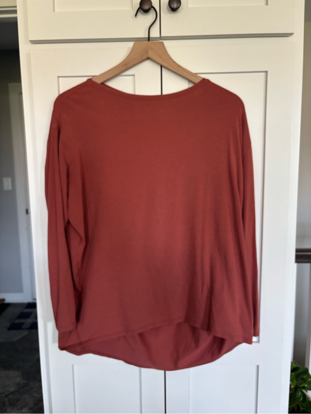 Lululemon 10 Long Sleeve Scoop Neck Top - Rusty Terracotta
